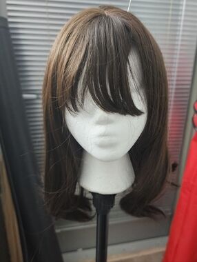 Dark Brown Wig With Bangs